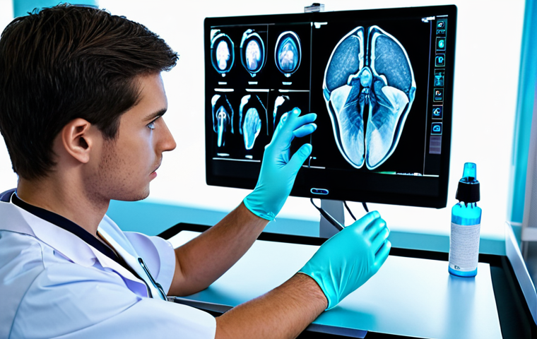 **Prompt:** A futuristic medical training simulation. A young doctor wears a haptic glove while performing a virtual surgery. Holographic displays show vital signs and anatomical details. Focus on the doctor's intense concentration and the advanced technology surrounding them.